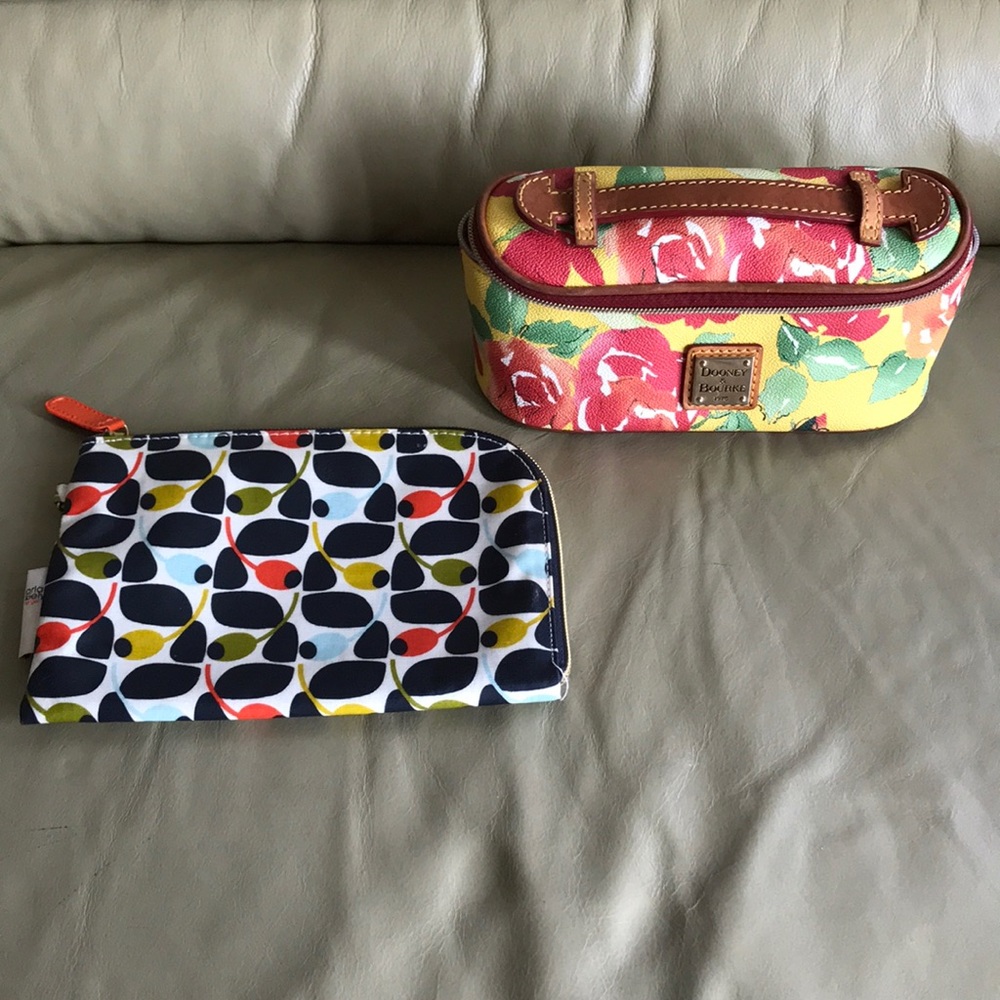 Dooney & Bourke + Orla Kiely makeup bags